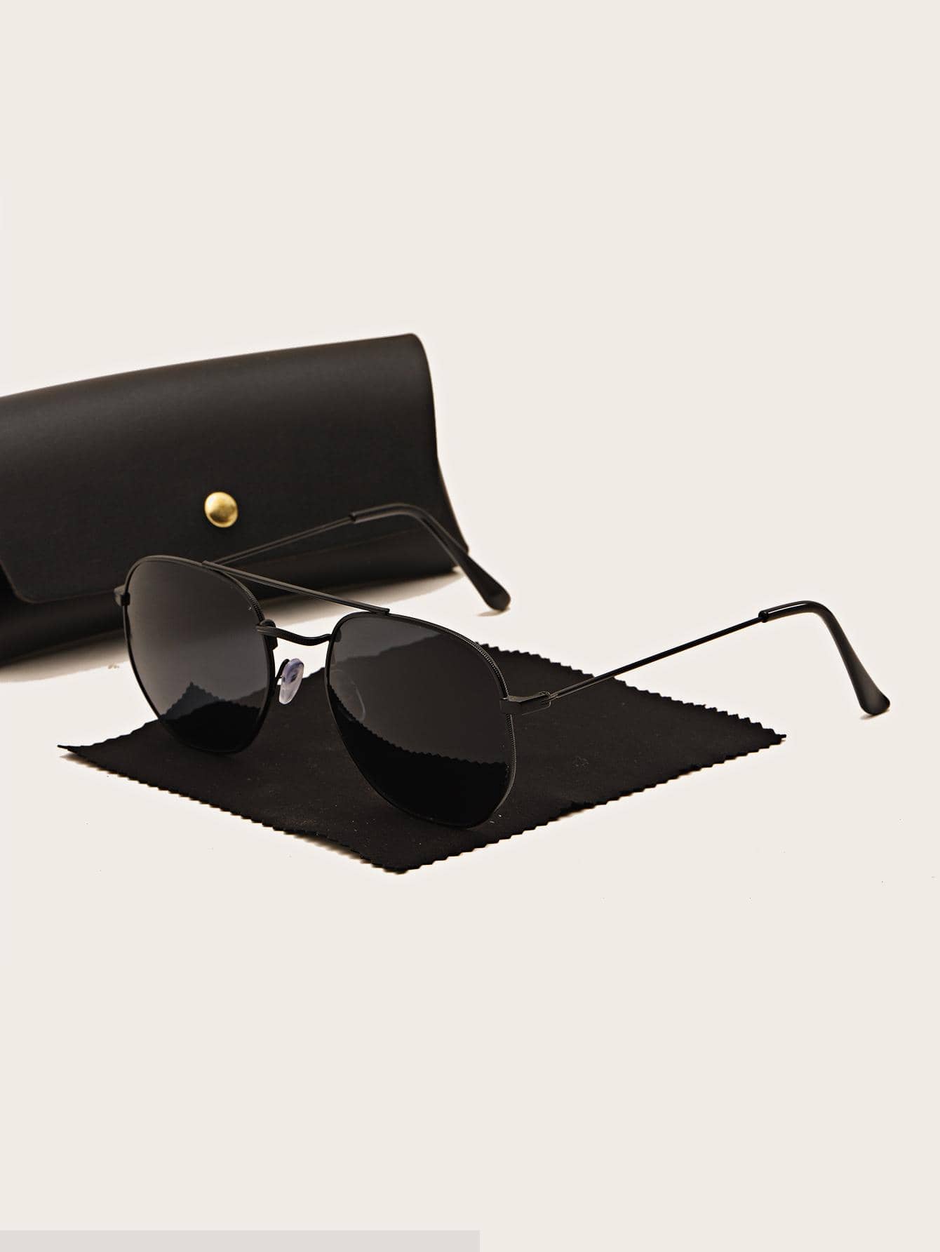 Men Top Bar Fashion Glasses - Black - View 1