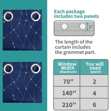 BGment Kids Curtains For Bedroom, Star And Wave Printed Room Darkening Curtains Thermal Insulated Curtains With Grommet Decorate Kids Bedroom Nursery, Each 2 Panel - Xem 8