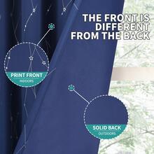 BGment Kids Curtains For Bedroom, Star And Wave Printed Room Darkening Curtains Thermal Insulated Curtains With Grommet Decorate Kids Bedroom Nursery, Each 2 Panel - Xem 4