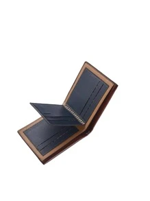 Billetera Horizontal Corta De Color Café Oscuro Para Hombres - Marrón - Ver 3