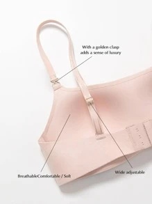 Deyllo Solid Wireless Bra - Baby Pink - View 7