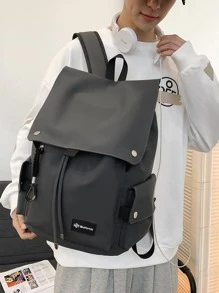 Balo PU sức chứa lớn đa năng thời trang Peach Tree - Xám - Xem 3