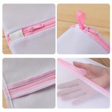 6 piezas Bolsa de lavandería de malla - Blanco - Ver 4