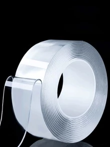 1 件纳米双面胶带，隐形，高粘度，透明，强力粘合，壁挂式，多用途，可水洗，可重复使用，适用于透明海报、图片、家居和办公室装饰、圣诞装饰