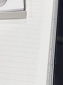 1 pieza Cuaderno con estampado de mariposa - Blanco y Negro - Ver 2