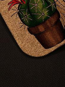 1pc Cactus & Slogan Graphic Non-Slip Door Mat ,Room Decor - Multicolor - View 7