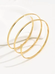 Minimalist Arm Cuff - Yellow Gold - View 4
