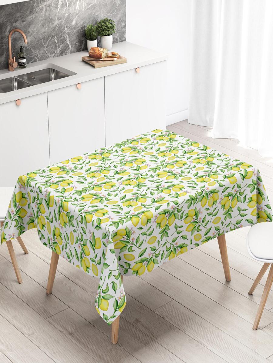 1入組檸檬圖案黃色滌綸桌套 - 黃色 - 查看 1
