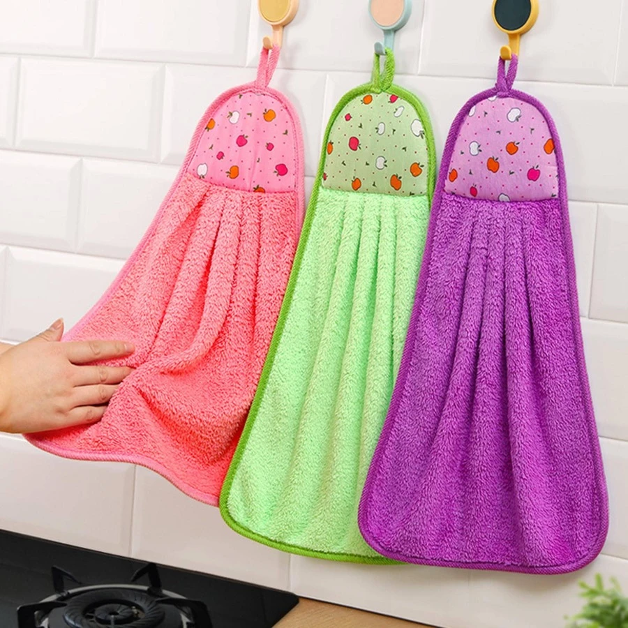 3pcs Random Color Fruit Print Washcloth Home Bathroom Decor - Multicolor - View 1