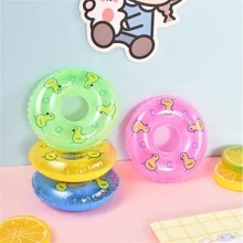 1 vòng bơi PVC mini màu ngẫu nhiên họa tiết vịt - Nhiều màu - Xem 5
