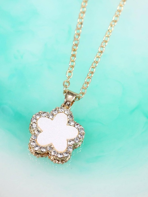 1pc Flower Charm Necklace SHEIN USA