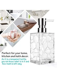 1 件 320 毫升皂液器，透明塑料沐浴露瓶，适用于浴室返校