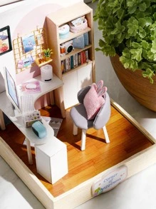 1 盒 DIY 房屋积木，3D 拼装模型玩具，可用作生日礼物房间装饰 - 白色 - 查看 8