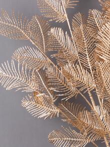 1入組金屬質感人造葉子 - 金色 - 查看 4