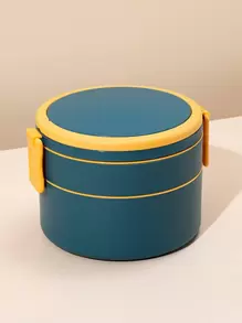 1入組雙色多層飯盒 - 藍色 - 查看 1