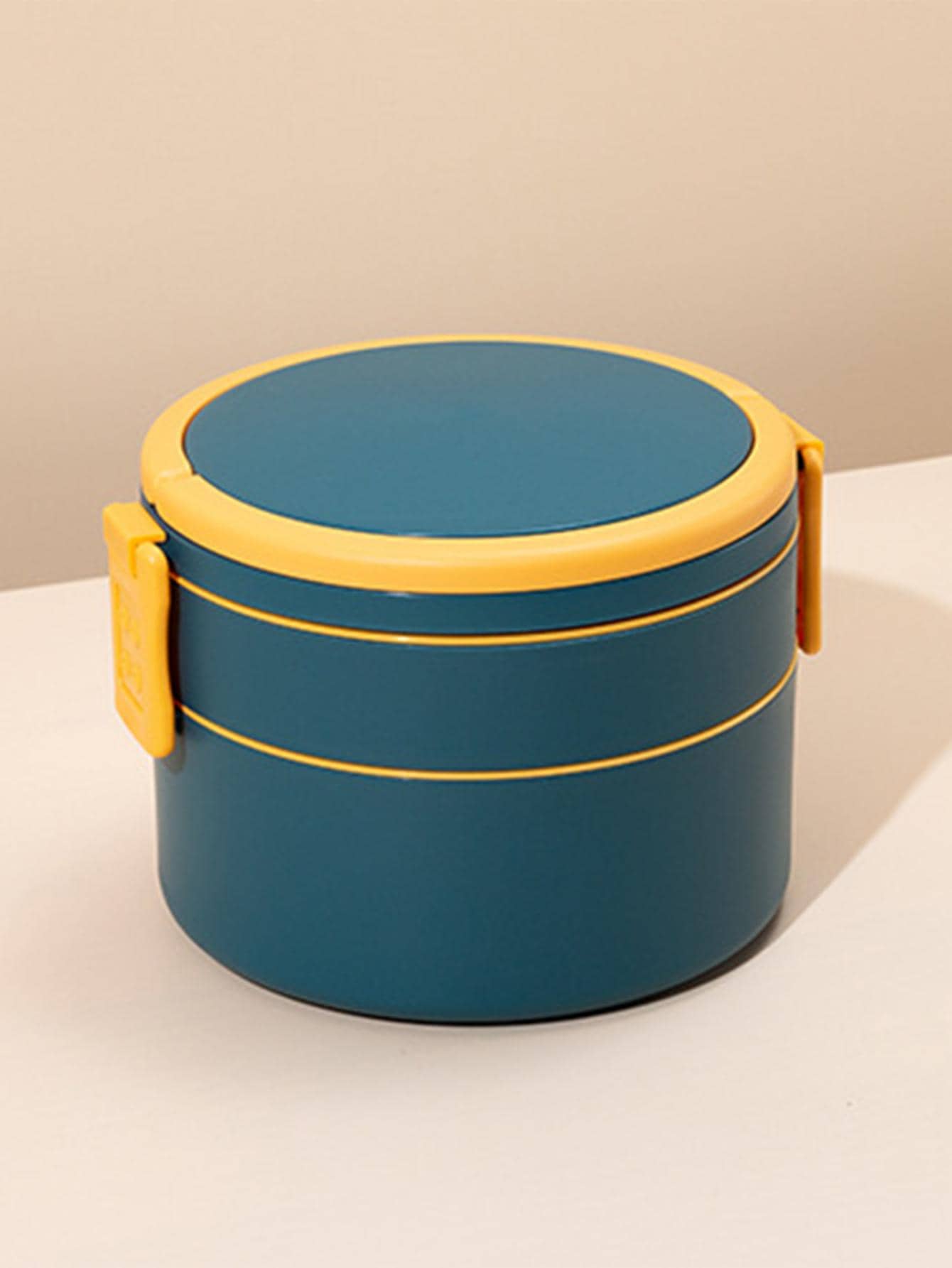 1入組雙色多層飯盒 - 藍色 - 查看 1