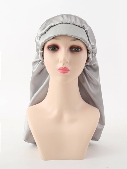 غطاء للشعر ذو ذيل طويل ناعم وحريري للنساء، خصلات شعر كبيرة الحجم للعناية بالشعر الطبيعي والمجعد، قابل للتمدد يتناسب مع مختلف الرؤوس الكبيرة، مناسب للنوم في الليل في المنزل