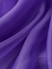 Plain Single Panel Sheer Curtain - Purple - View 5