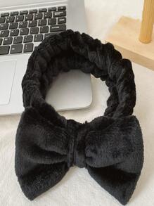 Dây buộc tóc nơ trang trí - màu đen - Xem 1