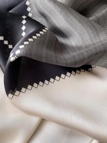 1pc Imitation Silk Floral Print Lightweight Scarf For Women, Long Wrap Shawl For Sun Protection, Suitable For Daily Use - Multicolor - View 2