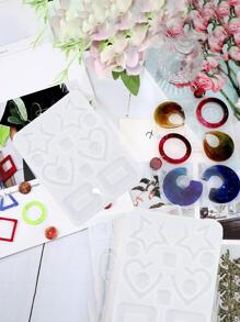 4pcs Diy Pendant & Earring Mold - White - View 3