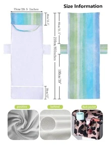 1 Tấm Bọc Ghế Đi Biển Họa Tiết Sọc, Khăn Cho Ghế Hồ Bơi, Bọc Ghế Tắm Nắng Với Túi Đựng Bên Hông Cho Ghế Tắm Nắng Hồ Bơi - Nhiều màu - Xem 4