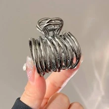 1入組極簡髮爪 - 深灰色 - 查看 2