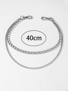 Chuỗi quần nhiều lớp tối giản - Bạc - Xem 3