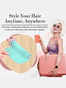 1pc Portable Hair Straightener Insulation Pad - Mint Green - View 3