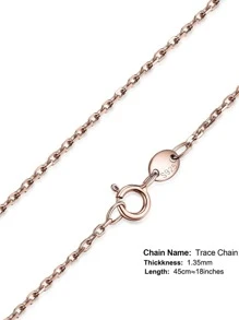 JewelryPalace Vòng cổ dây chuyền tối giản bằng bạc sterling - Hoa hồng vàng - Xem 6