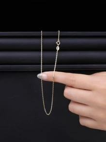 JewelryPalace 1 PC Thời Trang Tối Giản Prime Dây Chuyền Bạc Vòng Cổ Cho Phụ Nữ Trang Trí Hàng Ngày - Vàng - Xem 3