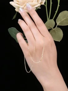 JewelryPalace 1 PC Thời Trang Tối Giản Prime Dây Chuyền Bạc Vòng Cổ Cho Phụ Nữ Trang Trí Hàng Ngày - Vàng - Xem 4