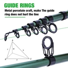 Sougayilang Fishing Rod Telescopic Fishing Rod Portable- 24 Ton Carbon Fiber,CNC Machined Reel Seat, Comfortable EVA Handle, Travel Fishing Pole for Bass Trout Fishing - 綠色 - 查看 6