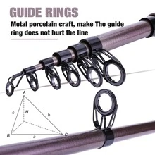 Sougayilang Fishing Rod Telescopic Fishing Rod Portable- 24 Ton Carbon Fiber,CNC Machined Reel Seat, Comfortable EVA Handle, Travel Fishing Pole for Bass Trout Fishing - Bạc - Xem 6
