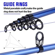 Sougayilang Fishing Rod Telescopic Fishing Rod Portable- 24 Ton Carbon Fiber,CNC Machined Reel Seat, Comfortable EVA Handle, Travel Fishing Pole for Bass Trout Fishing - 藍色 - 查看 6