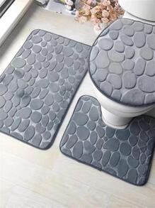 1 件石材浮雕图案浴室地毯浴室厨房装饰 - 灰色 - 查看 1