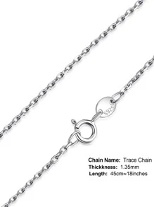 JewelryPalace Sterling Silver Minimalist Chain Necklace - Silver - View 5