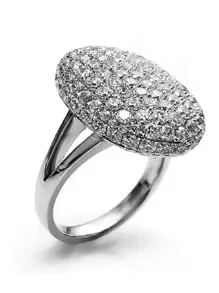 Anillo zirconia cúbica adorno - Plateado - Ver 1