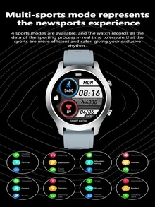 1pc Men Women Grey TPU Strap Sporty Water Resistant Sleep Tracking Square Dial Smart Watch, For Daily Decoration - Grey - View 10