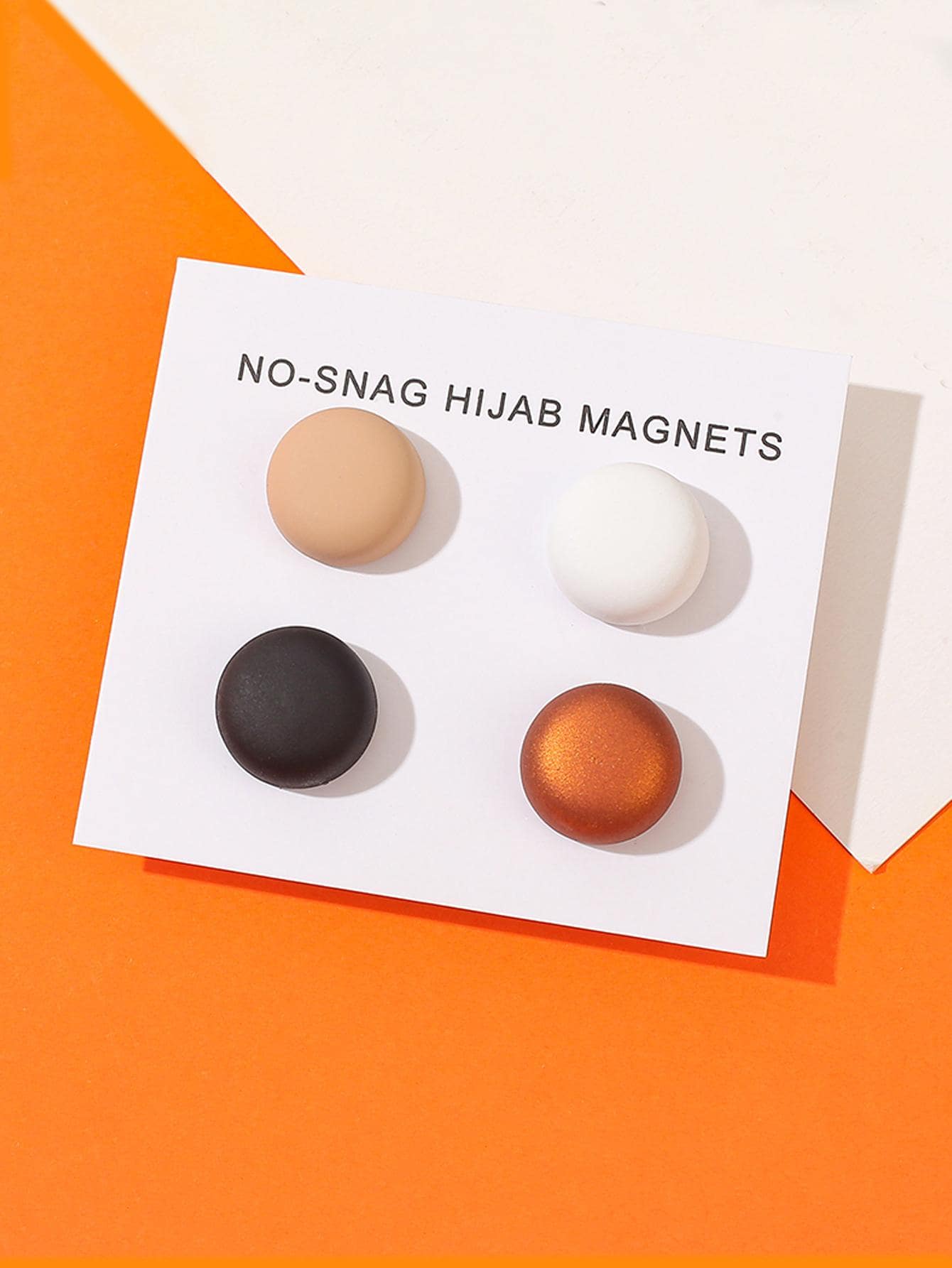 4pcs Round Magnetic Brooch - Multicolor - View 1