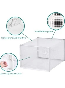 1入組透明鞋子收納盒 - 白色 - 查看 7