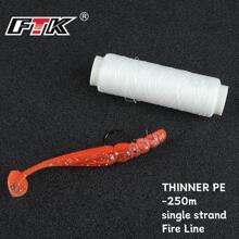 Ftk 250 متر 0.2 مللي متر الطعم مطاطا إغراء خيط صنارة الصيد مكافحة انفصال مطاطا ماجيك خيط صنارة الصيد الصيد الطعم الموضوع