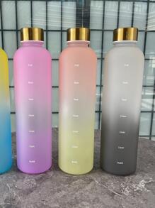 1pc 1000 ML Chai nước họa tiết chữ ombre - Màu vàng - Xem 5