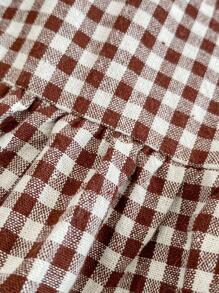 Baby Girl Summer Outfits 0-3Y Classic Plaid Cap Sleeve Top And Shorts Set Baby Clothing