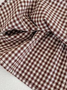 Baby Girl Summer Outfits 0-3Y Classic Plaid Cap Sleeve Top And Shorts Set Baby Clothing