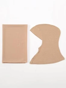 素色休閒圍巾和蓋頭圍巾