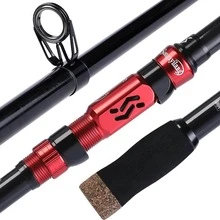 Sougayilang Fishing Rod Telescopic Fishing Rod Portable- 24 Ton Carbon Fiber,CNC Machined Reel Seat, Comfortable EVA Handle, Travel Fishing Pole for Bass Trout Fishing - 紅色 - 查看 3