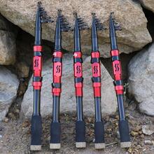 Sougayilang Fishing Rod Telescopic Fishing Rod Portable- 24 Ton Carbon Fiber,CNC Machined Reel Seat, Comfortable EVA Handle, Travel Fishing Pole for Bass Trout Fishing - 紅色 - 查看 10