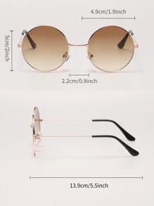 3副女士幾何金屬框架波西米亞太陽眼鏡適合夏天 - 漸層 - 查看 4