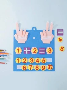 1 件儿童算术学习板玩具学校、学生、文具、学校用品 - 藍色 - 查看 7